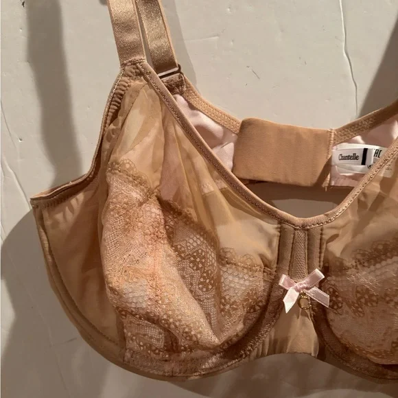 Chantelle Elegant Tan Lace 36DD Bra - Picture 3 of 9